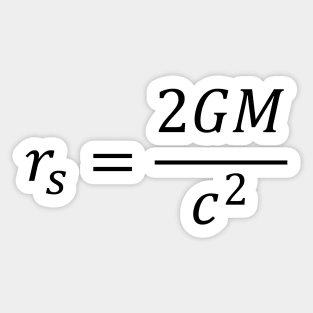 Schwarzschild Radius, general relativity Sticker